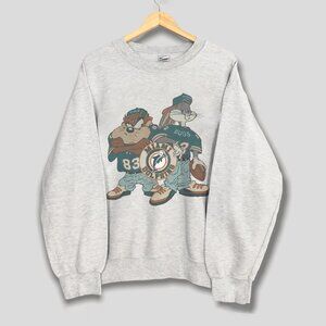 Vintage Miami Dolphins Bugs Bunny Looney Tunes Football Sweatshirt NFL Shirt Tee